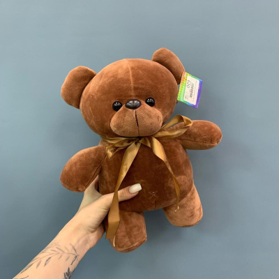 Игрушка Мишка цветной велюровый 24 см. N 41885