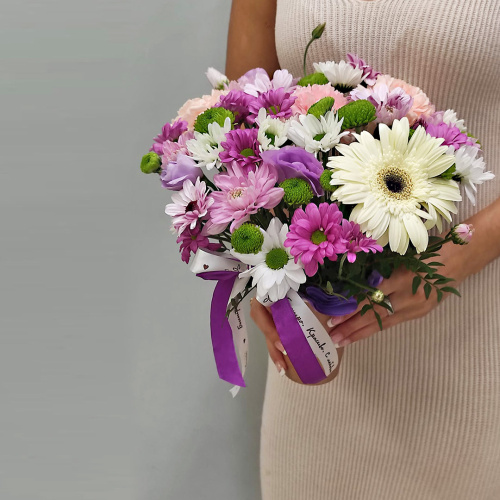 Стаканчик с цветами "Сиреневый закат" арт. 53036