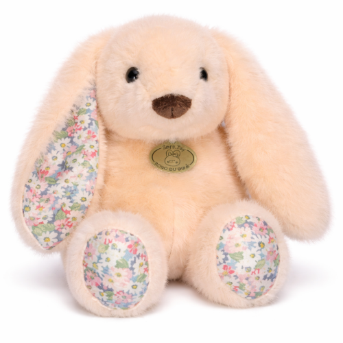 Зайка с цветными ушками 38 см арт.9036