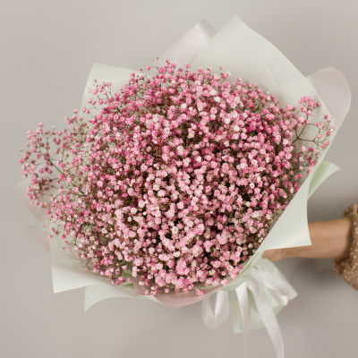 Букет из розовых гипсофил N 50459