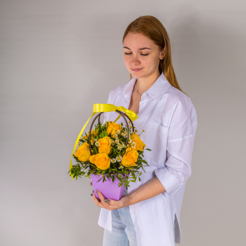 х Сумочка букет с розами на 1 сентября арт. 38183-Ж